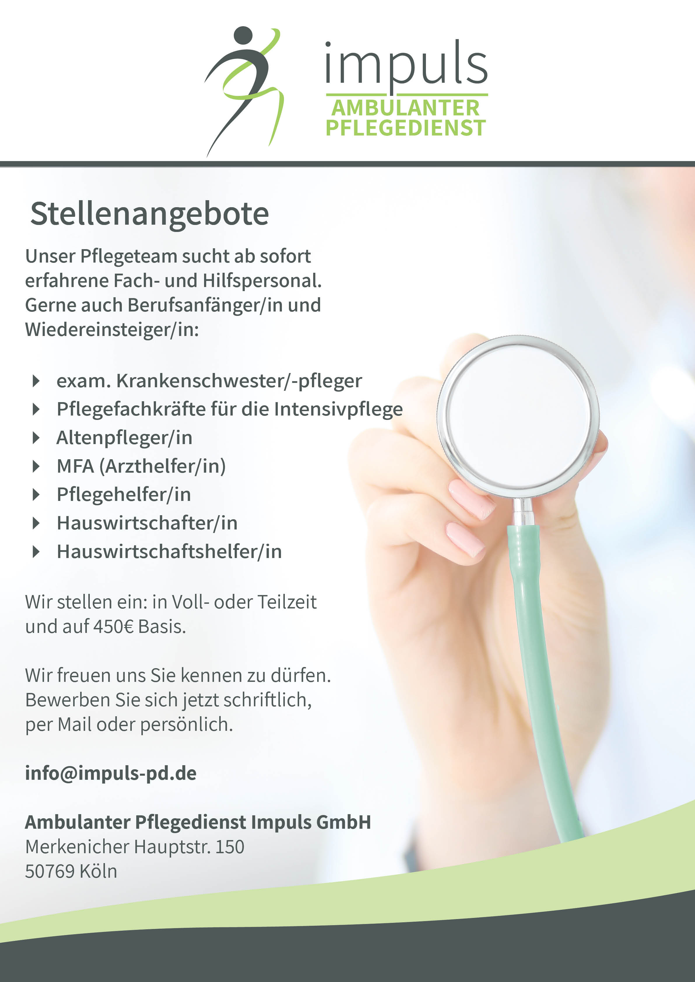 Flyer Impuls Ambulanter Pflegedienst GmbH